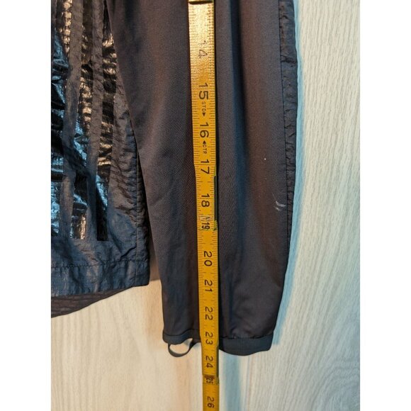 Mens Adidas Nylon Windbreaker Running Jacket Black Sz Medium READ Full Zip - Picture 7 of 8